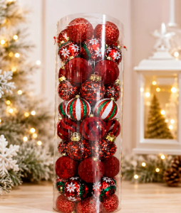 BOLA  NAVIDEÑA CILINDR #6*50PCS