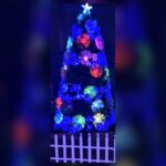 Árbol de Navidad artificial de fibra óptica 180cm con luces multicolor